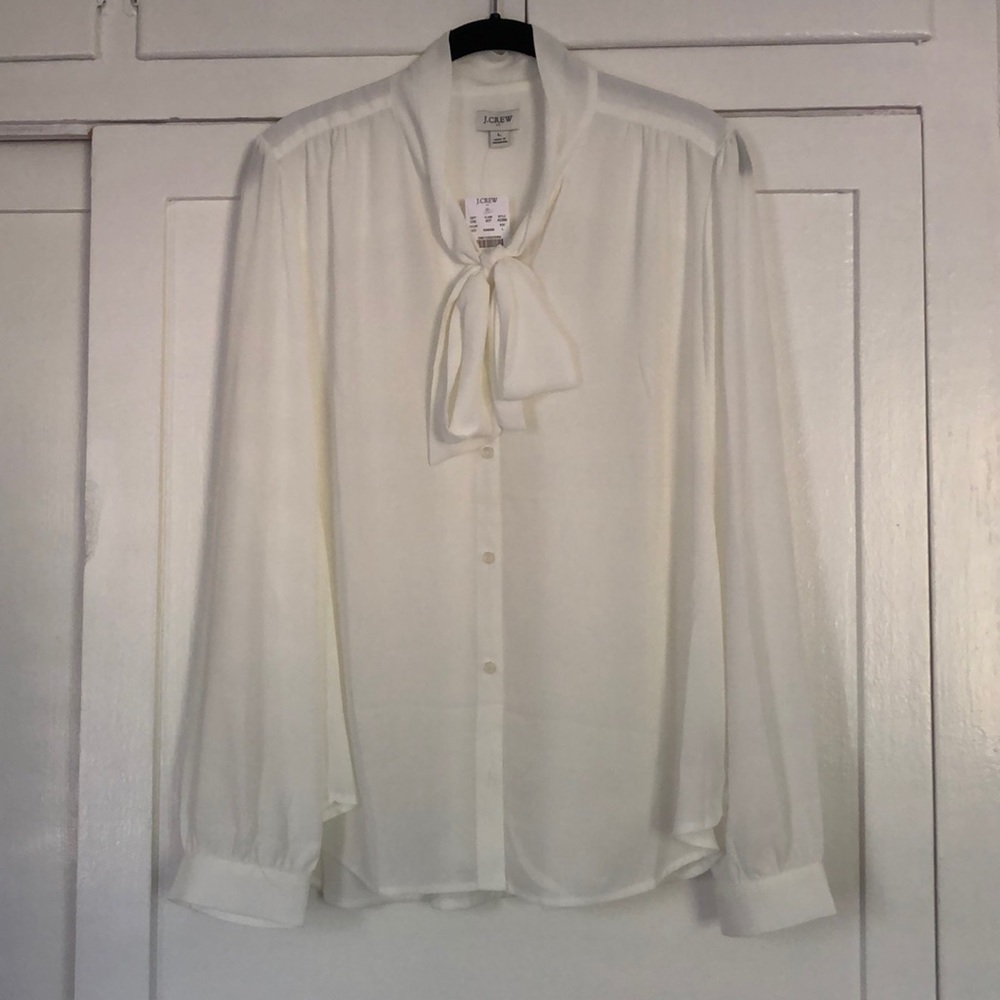 J.Crew Tie Neck Shirt